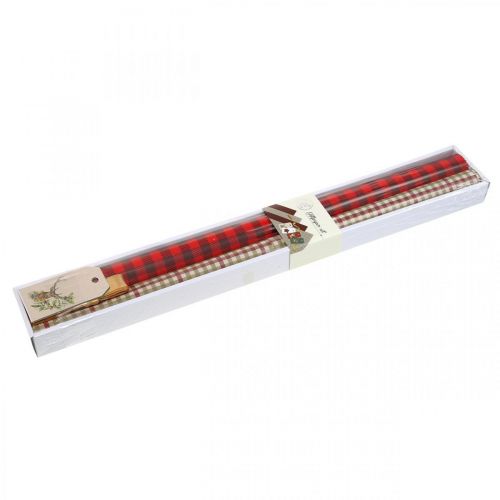 Itens Papel de embrulho Natal vermelho, branco 4 folhas num conjunto 50 × 70cm
