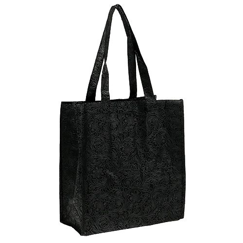 Floristik24 Saco de presente preto 30cm x 33cm 1p