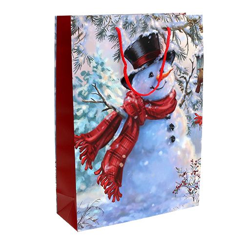 Saco de presente grande boneco de neve 25 cm x 34,5 cm 1p