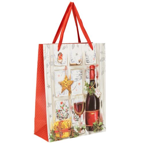 Floristik24 Saco de presente de Natal 8cm x 18cm A24cm conjunto de 2