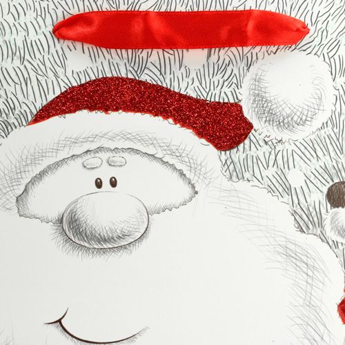 Floristik24 Saco de presente com Papai Noel 24 cm x 18 cm x 8 cm