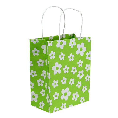 Floristik24 Sacos de presente verdes 20 cm x 11 cm x 25 cm 8 unidades