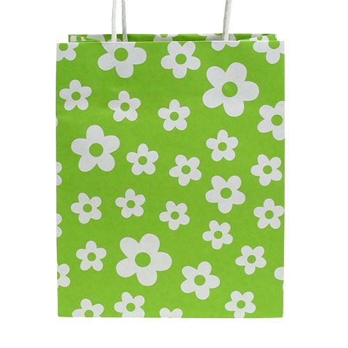 Floristik24 Sacos de presente verdes 20 cm x 11 cm x 25 cm 8 unidades