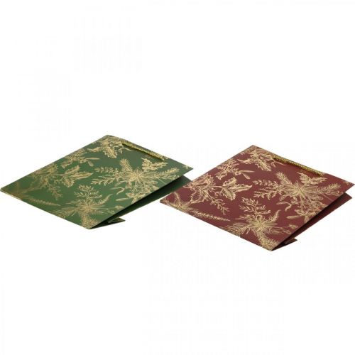Floristik24 Sacos de presente Natal Sacos de Natal visco 26×32cm 2pcs