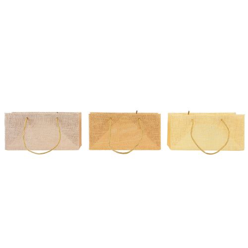 Floristik24 Sacos para presentes papel tecido baunilha laranja rosa 20×10×10cm 6uns