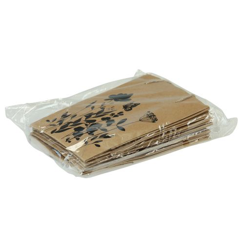 Itens Sacos para presentes com asas papel natural preto 12×15cm 6 un