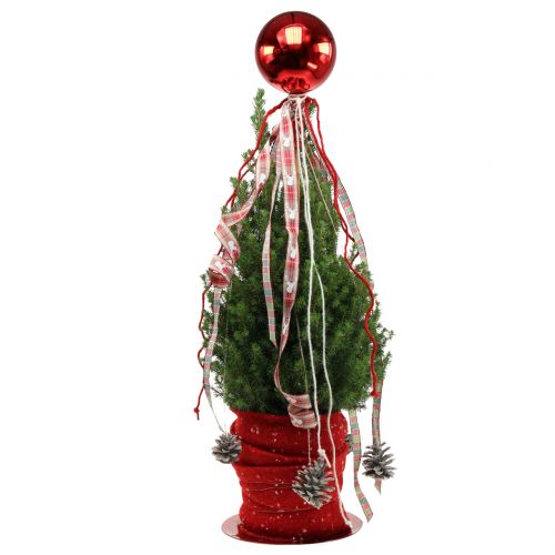 Itens Bola de Natal de plástico pequena Ø14cm vermelha 1ud