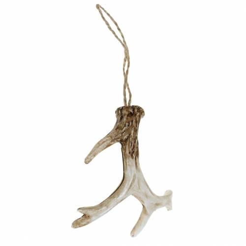 Itens Decoração de pingente de Natal chifres decorações para árvores de Natal 7 cm 8 unidades