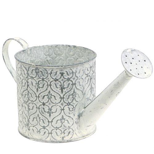 Regador de plantador galvanizado creme lavado Ø13cm H13cm | Floristik24.pt