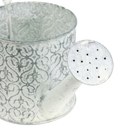Regador de plantador galvanizado creme lavado Ø13cm H13cm | Floristik24.pt