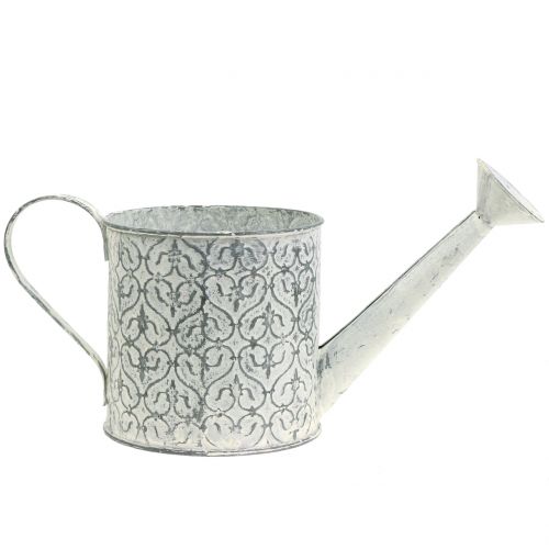 Regador de plantador galvanizado creme lavado Ø13cm H13cm | Floristik24.pt
