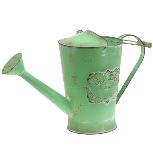 Floristik24 Regador Deco antigo com aspecto verde Ø19cm H30cm