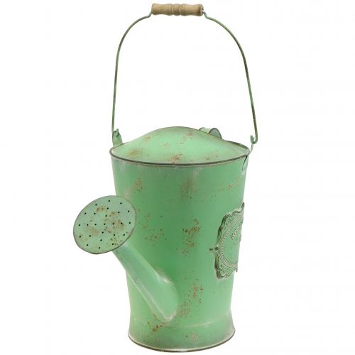 Floristik24 Regador Deco antigo com aspecto verde Ø19cm H30cm