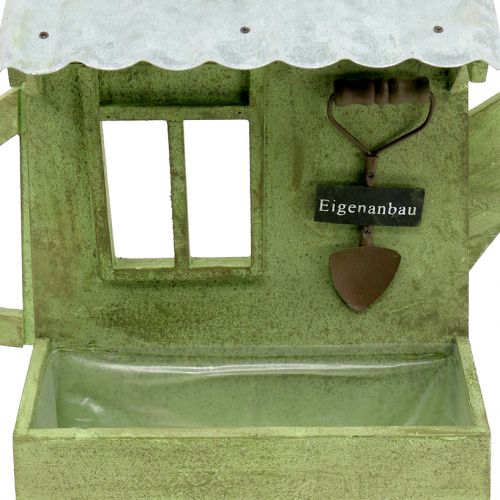 Floristik24 Plantador de galpão de jardim verde H40cm