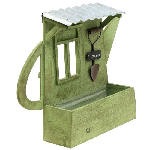 Floristik24 Plantador de galpão de jardim verde H40cm