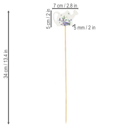 Itens Estacas decorativas em formato de regador para arranjos florais e decoração de varandas, 34 cm, conjunto com 8 peças.