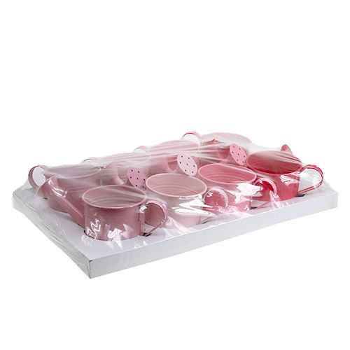 Floristik24 Regador rosa mistura Ø11cm Alt.10cm 8pcs