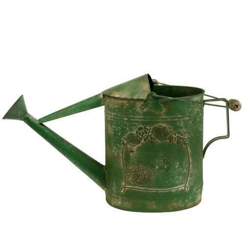 Floristik24 Regador verde zinco L55cm L21,5cm Alt.49cm