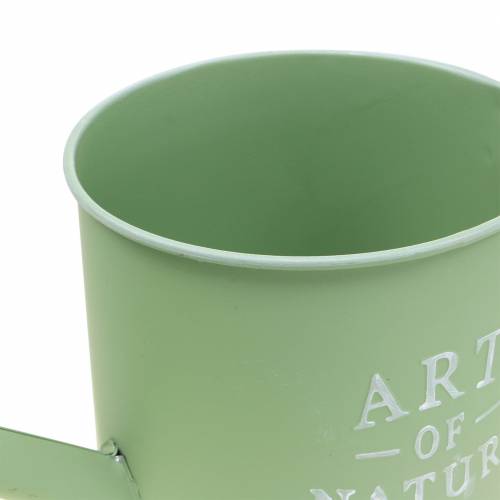 Itens Regador para vaso de flores zinco verde menta Ø16,5cm Alt.17cm