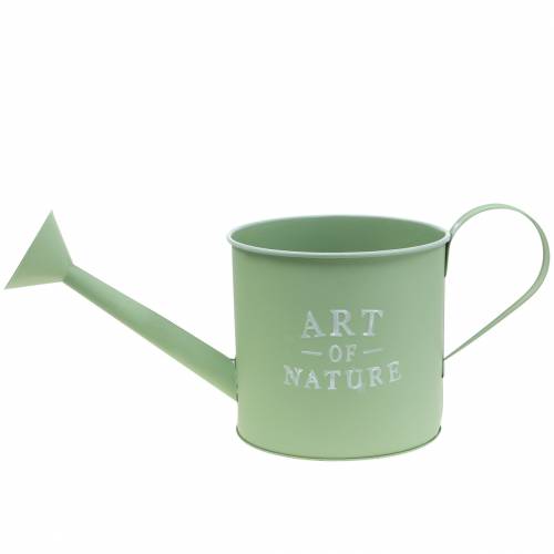 Itens Regador para vaso de flores zinco verde menta Ø16,5cm Alt.17cm