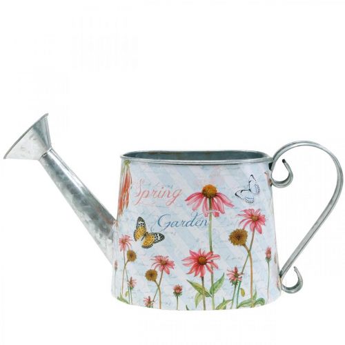 Floristik24 Regador decorativo para plantar flores de balde de plantas metálicas Alt.15,5cm