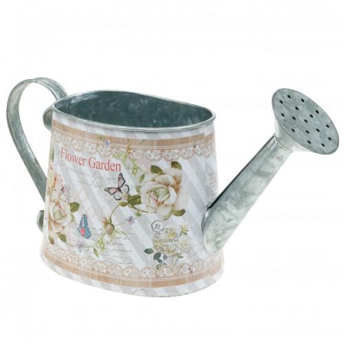 Floristik24 Regador decorativo vaso de metal vaso decoração de verão Altura 15,5 cm