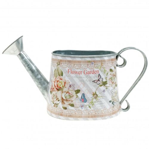Floristik24 Regador decorativo vaso de metal vaso decoração de verão Altura 15,5 cm