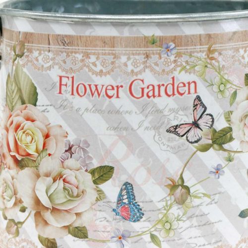 Floristik24 Regador decorativo vaso de metal vaso decoração de verão Altura 15,5 cm