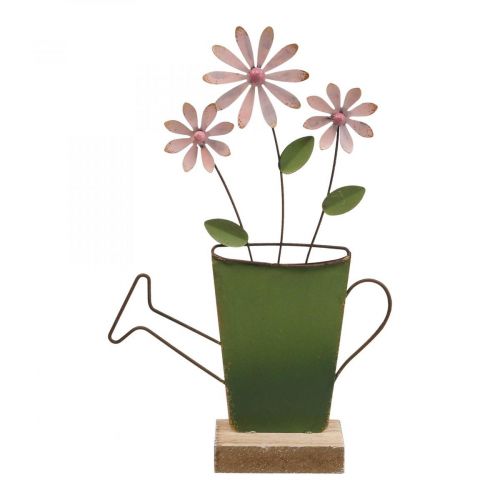 Floristik24 Regador decoração de mesa de metal cor ferrugem 23,5/24cm 2 peças