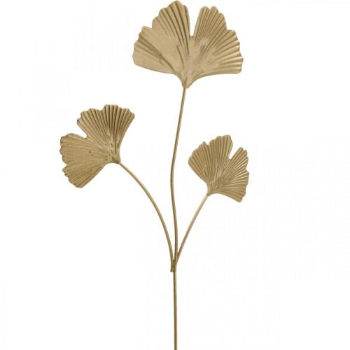 Floristik24 Ginkgo branch metal plug decorativo Ginkgo Golden 14 × 28cm 6pcs