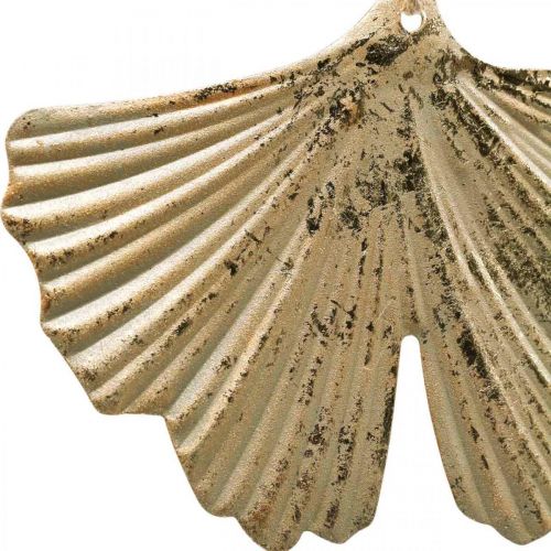 Floristik24 Pingente folha de ginkgo Ginkgo metal decorativo vintage 15×11cm 4 un