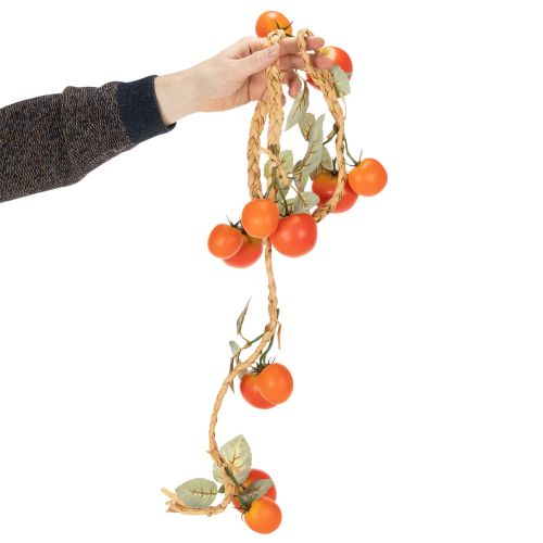 Itens Guirlanda artificial de tomate, trepadeira decorativa, decoração realista para sala de estar, 135 cm