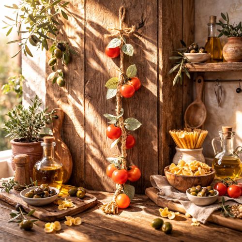 Itens Guirlanda artificial de tomate, trepadeira decorativa, decoração realista para sala de estar, 135 cm