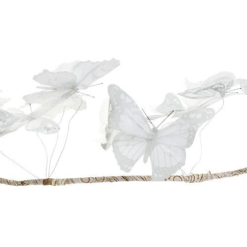 Itens Guirlanda com borboletas brancas 154cm