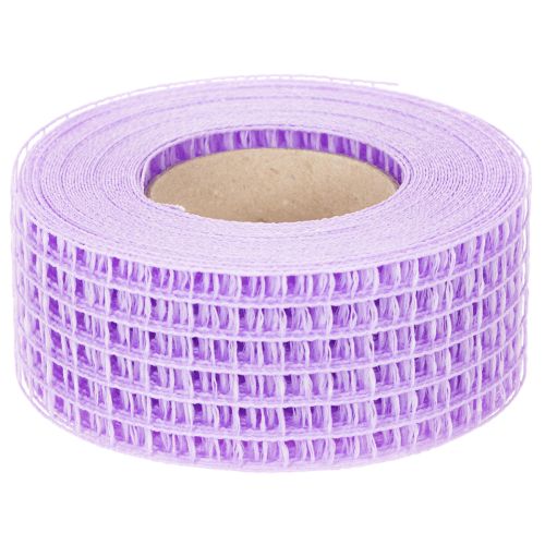 Fita adesiva de malha roxa, 4,5 cm de largura, rolo de fita decorativa para trabalhos manuais criativos, 10 m | Floristik24.pt