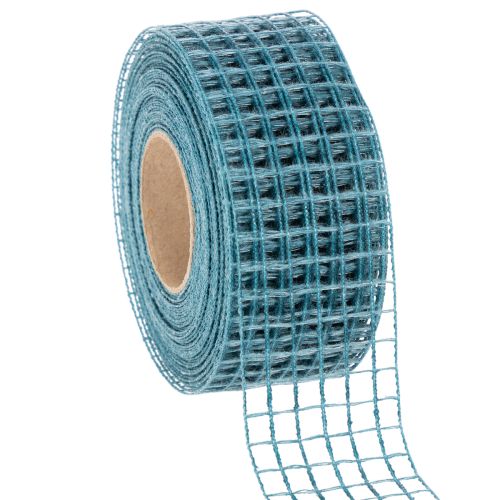 Fita decorativa, fita quadriculada, 4,5 cm de largura, azul, para projetos de artesanato, 10 m