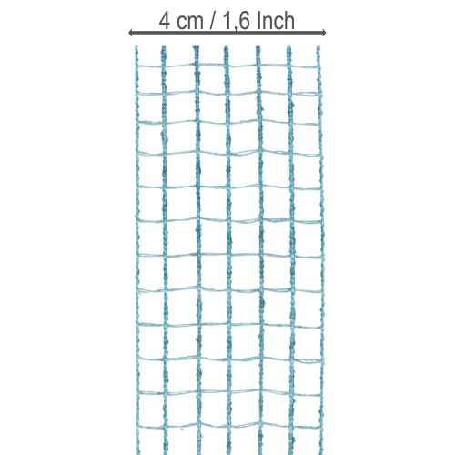Fita decorativa, fita quadriculada, 4,5 cm de largura, azul, para projetos de artesanato, 10 m | Floristik24.pt