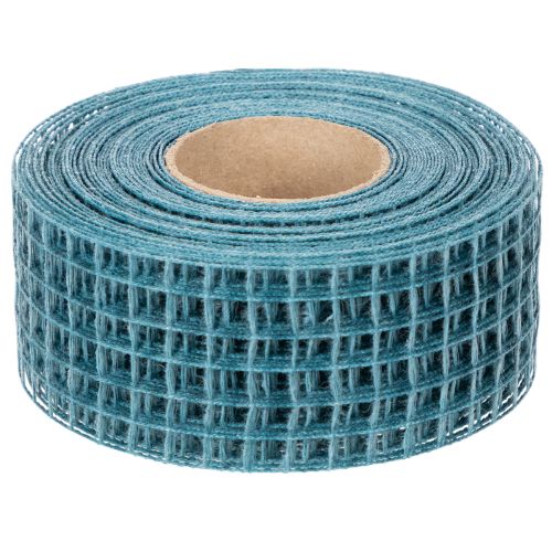 Fita decorativa, fita quadriculada, 4,5 cm de largura, azul, para projetos de artesanato, 10 m | Floristik24.pt