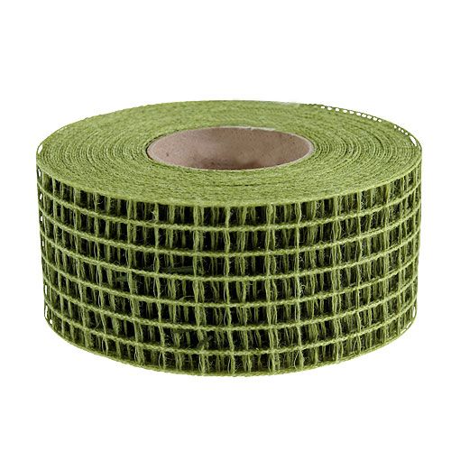 Floristik24 Fita de grade 4,5 cm x 10 m verde musgo