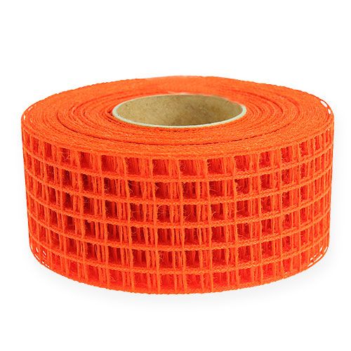 Floristik24 Fita de grade 4,5 cm x 10 m laranja