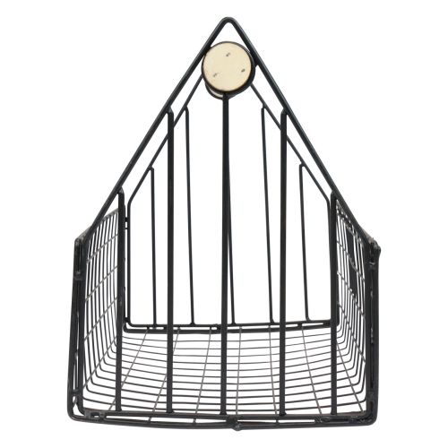 Itens Cesta de arame cesta de malha cesta de plantas metal preto 35x18x22,5cm