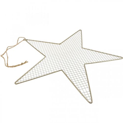 Itens Decoração de malha estrela de metal estrela decoração de metal ouro Ø47cm