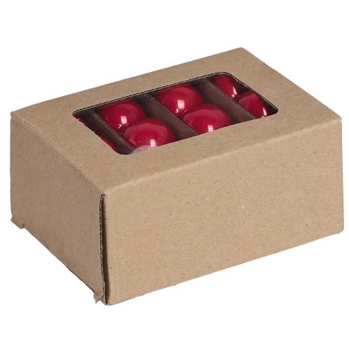 Itens Bolas de Natal de vidro esmalte vermelho look mini Ø3cm 22 un