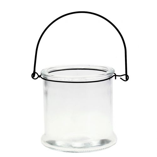 Lanterna de vidro para pendurar Ø12cm Alt.12,5cm
