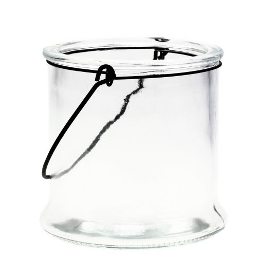 Itens Lanterna de vidro para pendurar Ø12cm Alt.12,5cm 2 unidades