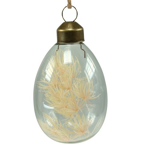 Floristik24 Ovos de Páscoa de vidro para pendurar ovos de flores secas 6cm 6 un
