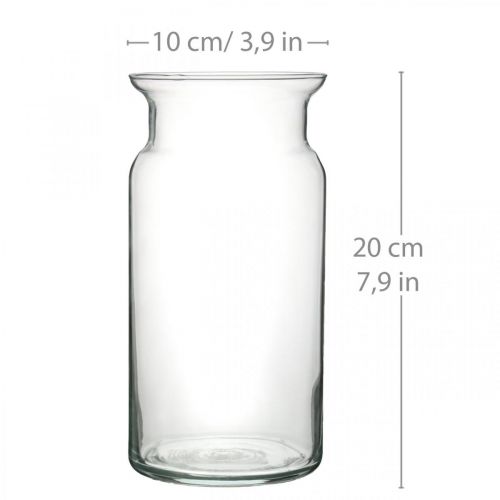 Floristik24 Jarra de vidro Bose vaso de flores lanterna jarra de vidro transparente H20cm