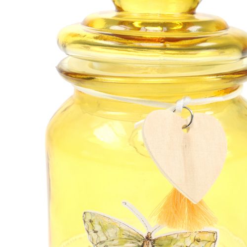 Floristik24 Bomboniere frasco de vidro amarelo Ø11cm H15.5cm