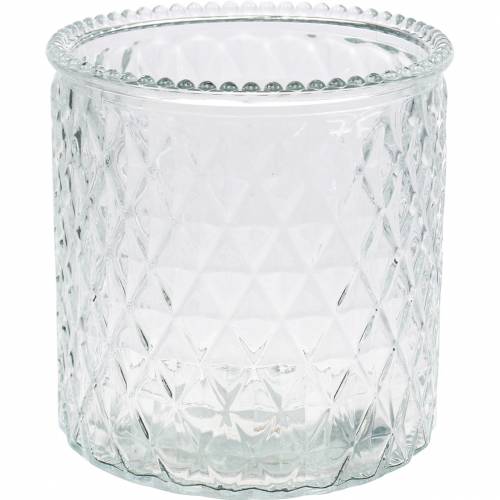 Floristik24 Vaso de vidro decorativo de diamante vaso de flores transparente 2 unidades