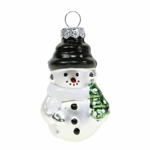 Floristik24 Decorações para árvore de natal bolas de natal boneco de neve vidro 9 peças